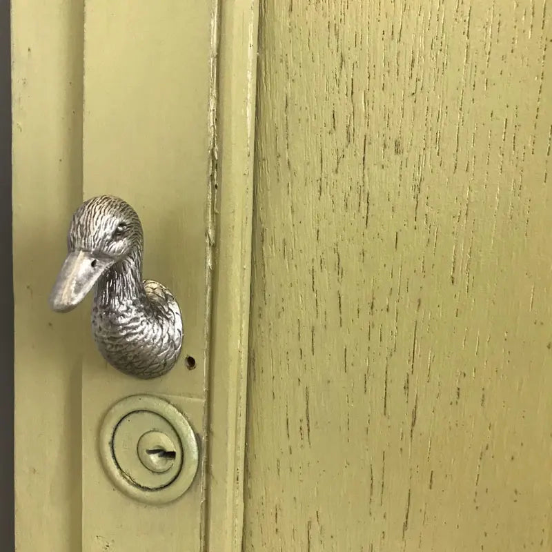 Poignée de Meuble Argent Antique Forme Canard