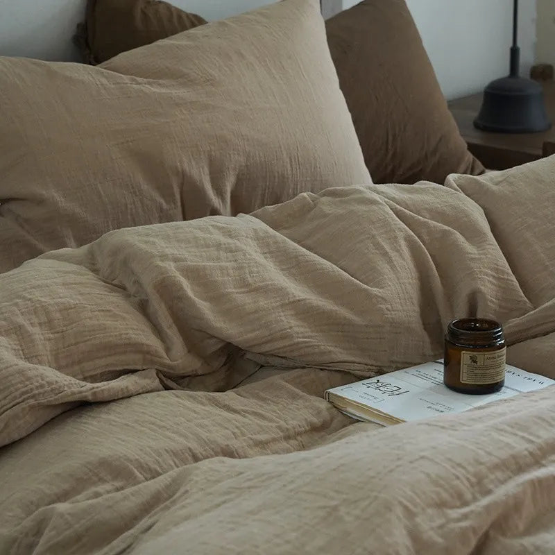 Parure de Lit en Gaze de Coton 3 Pièces