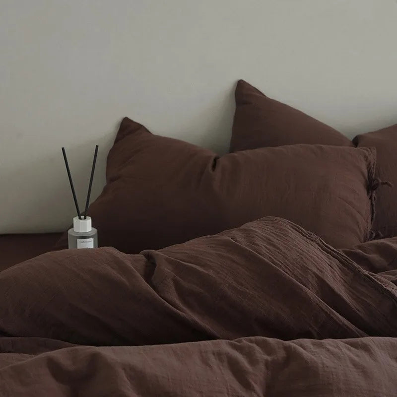 Parure de Lit en Gaze de Coton 3 Pièces
