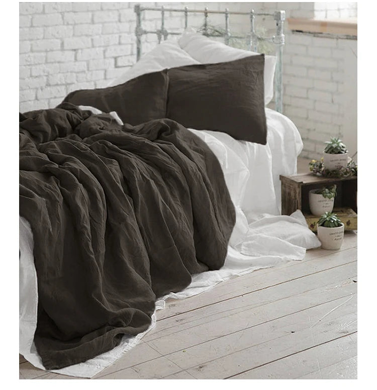 Housse de Coussin en Lin Naturel