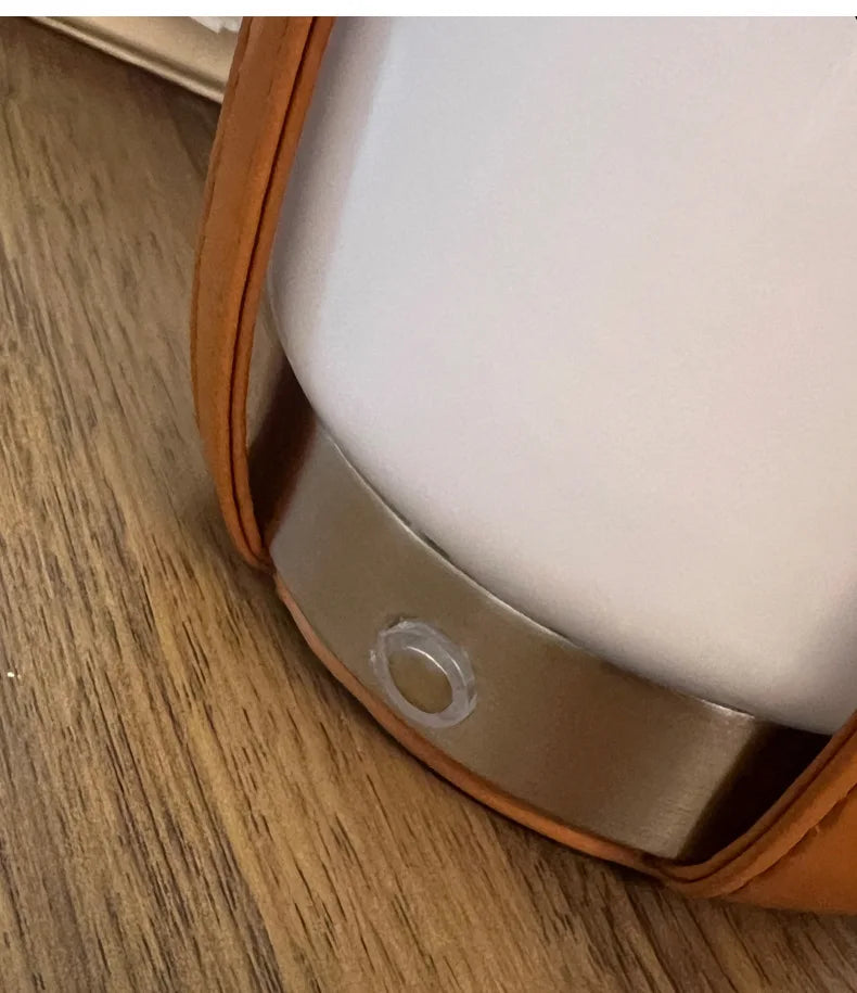 Lampe Bouteille Verre Nordique LED Portable Cuir