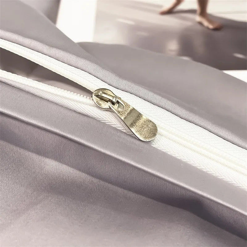 Parure de Lit Coton Égyptien 1000TC Ultra Douce 4 Pièces