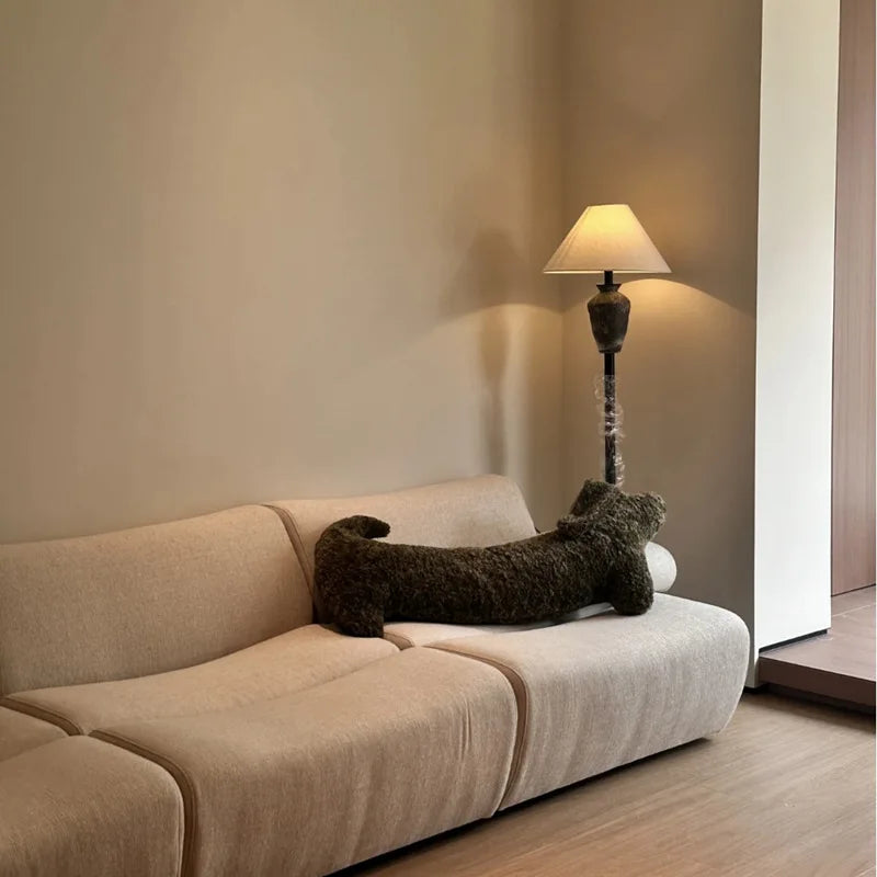 Coussin Teckel Cartoon - Oreiller Saucisse Décoratif