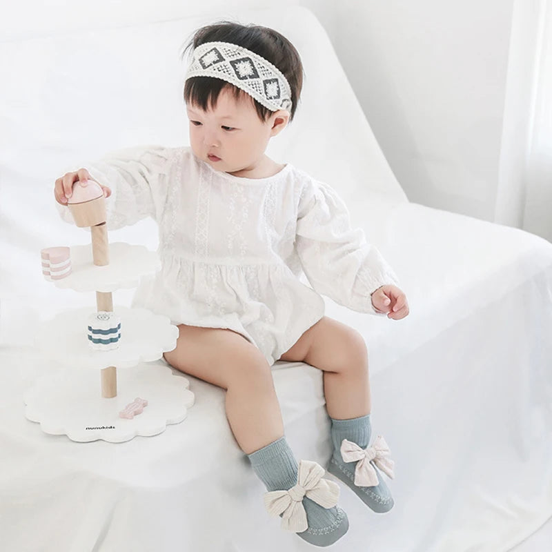 Chaussures Bébé Fille Style Princesse à Nœud