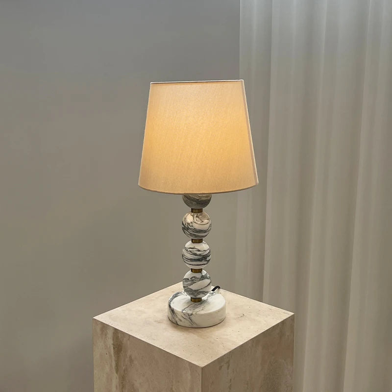 Lampe de Table en Marbre - Style Français Luxueux