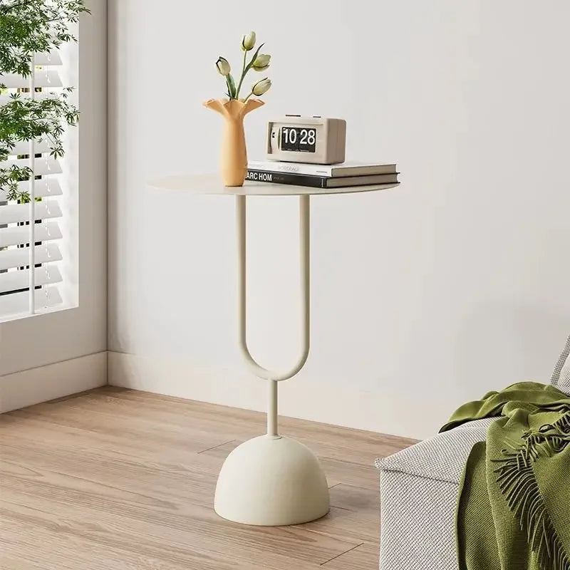 Table Basse Ronde en Métal - Design Moderne