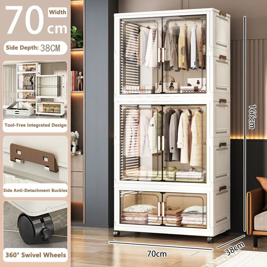 Meuble de Rangement Multi-Niveaux Sans Montage