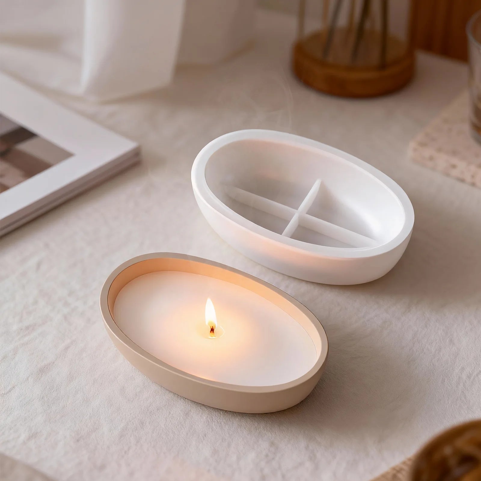 Moule en Silicone Ovale Forme Bateau - Loisirs Créatifs DIY