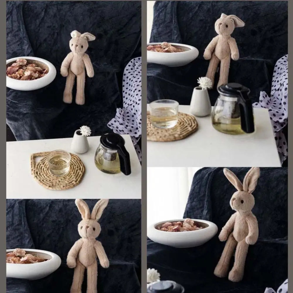 Peluche Lapin Longues Oreilles avec Écharpe