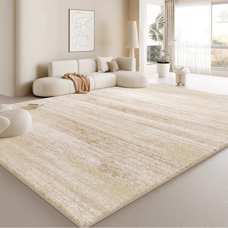 Tapis Crème Épais Lavable Grande Surface Peluche
