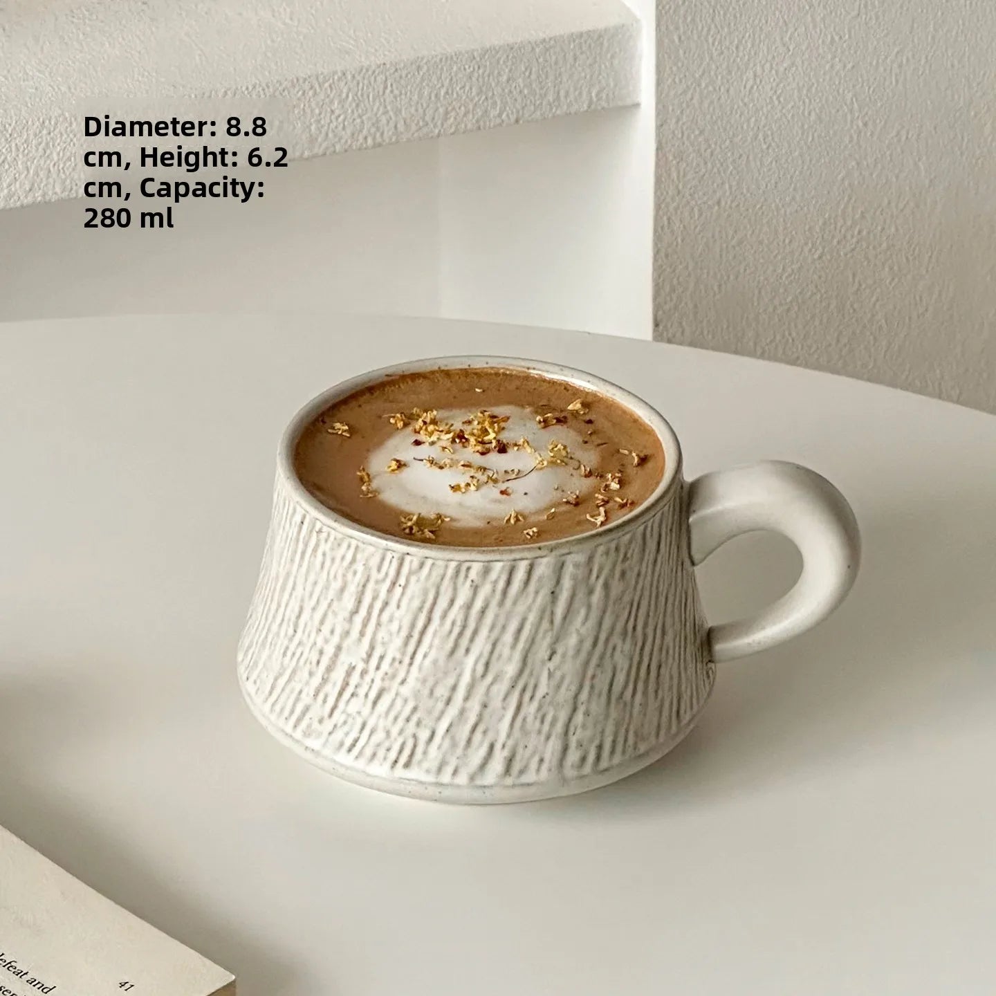 Ensemble Tasse et Assiette Rétro Haute Gamme Latte Art