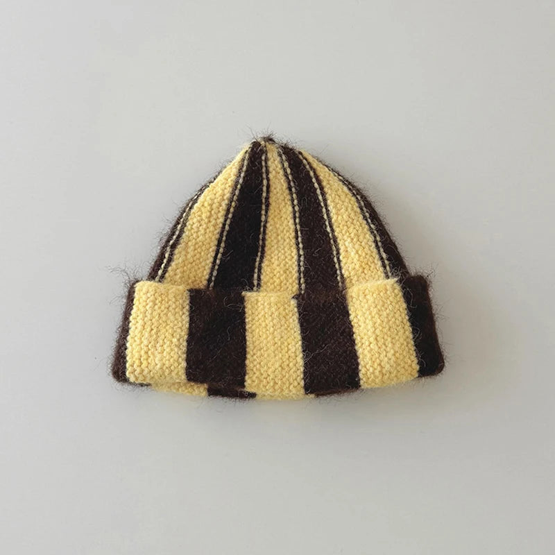 Bonnet Enfant Tricoté Motif Pastèque