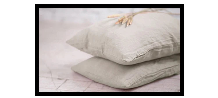 Housse de Coussin en Lin Naturel
