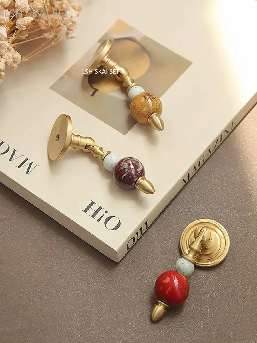 Crystal & Brass Drawer Knob – Polished Hardware