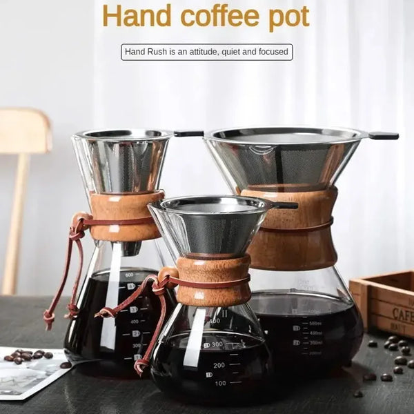 Verseuse à Café Filtre en Verre avec Filtre Inox
