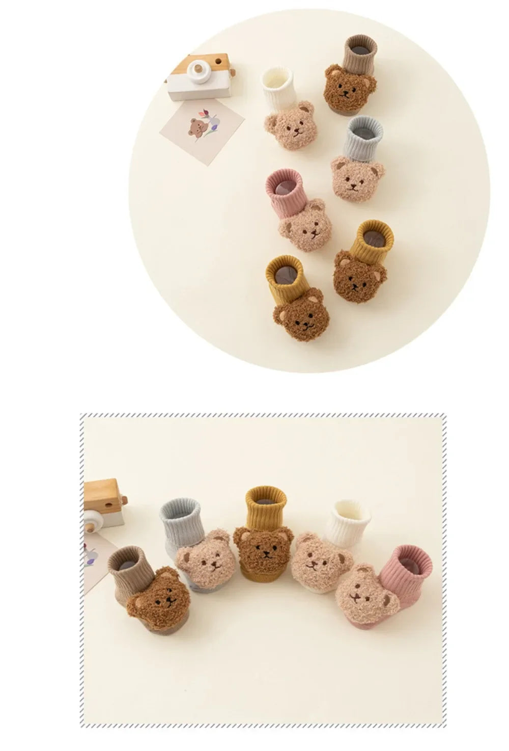 Chaussettes Bébé Hiver Motif Ourson Épaisses