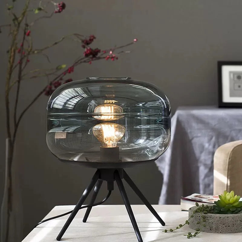 Lampe de Chevet Design Art Verre Style Postmoderne