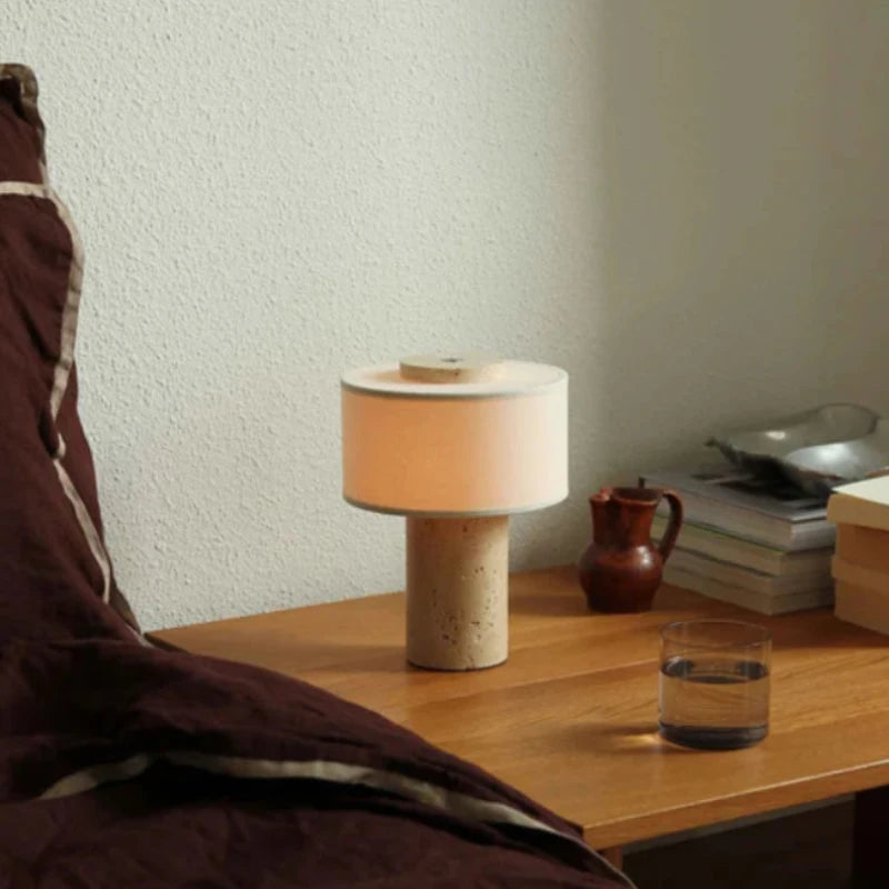 Lampe de Table LED Rechargeable Effet Marbre Vintage Japonais