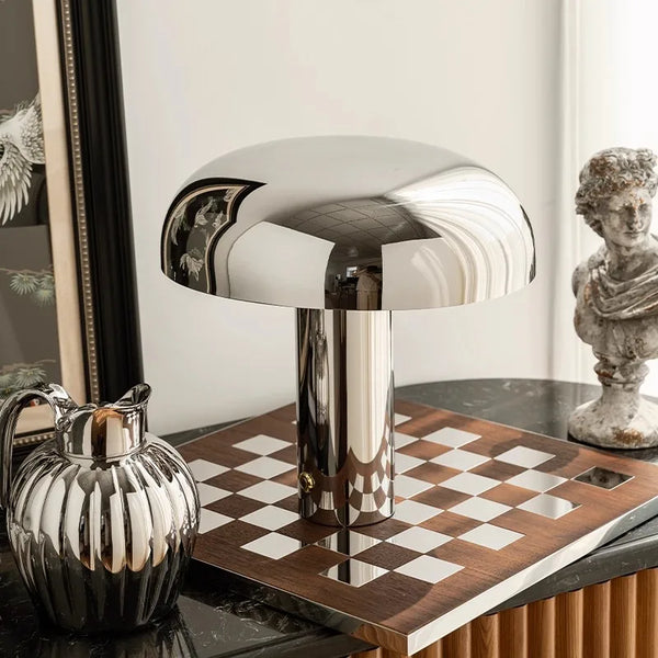 Stainless Steel Bedside Lamp – European Luxury Table Light