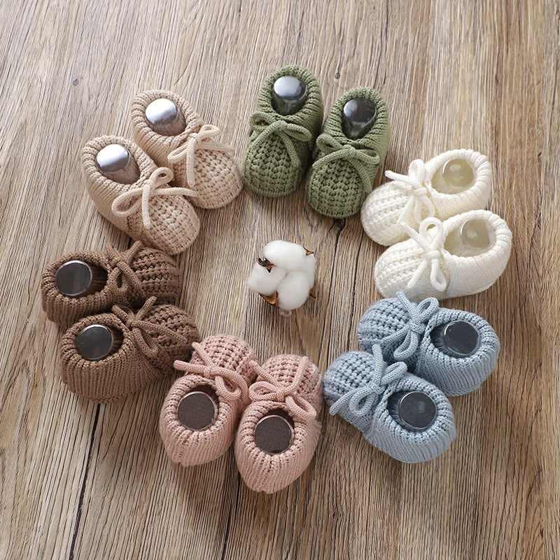 Chaussons Bébé Tricotés à Revers 0-18 Mois