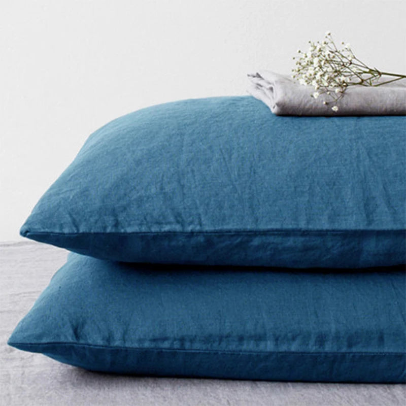 Housse de Coussin en Lin Naturel