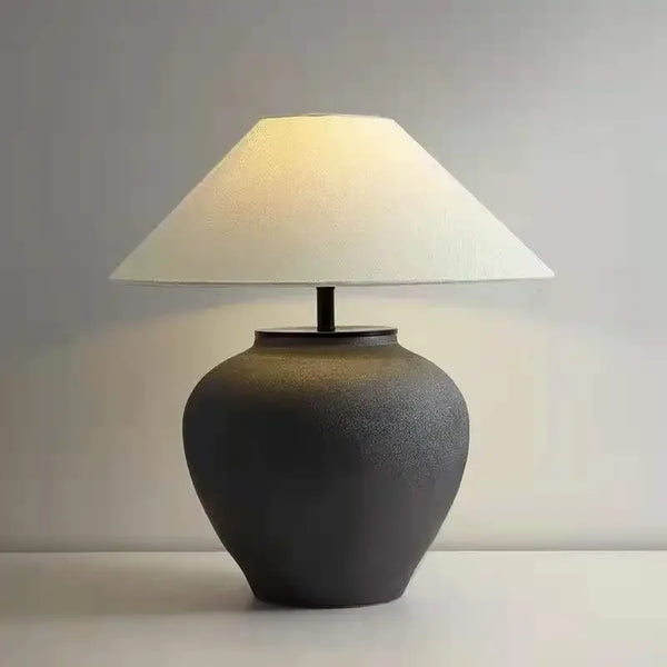Lampadaire Vintage en Céramique - Finition Chrome Poli