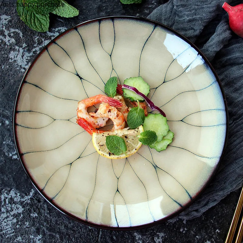 Assiette à Sushi en Céramique Émaillée Haut de Gamme