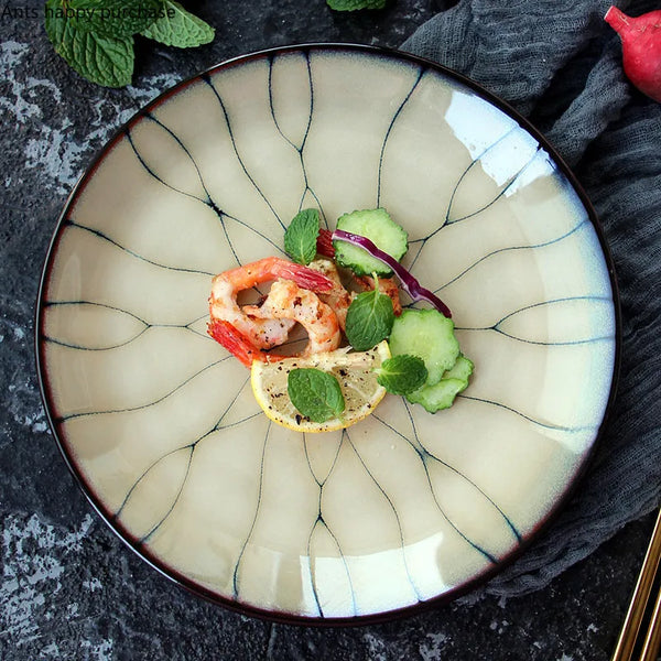 Assiette à Sushi en Céramique Émaillée Haut de Gamme