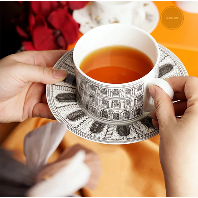 Tasse à Café Céramique Motif Animal Doré