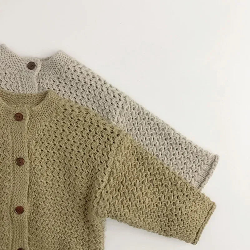 Cardigan Enfant Rayé Motif Ananas