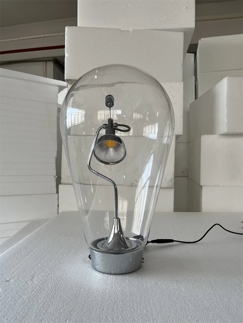 Lampe de Bureau Verre Italienne Vintage Rotative Dimmable