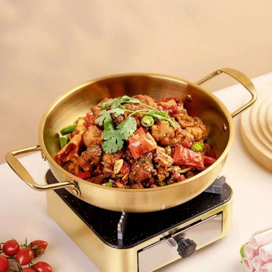 Casserole en Acier Inoxydable avec Poignée pour Paella