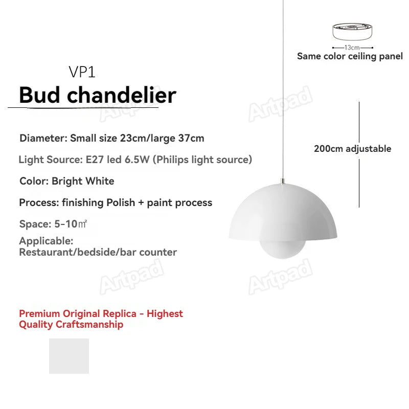 Danish Bud Pendant Light – Nordic Modern Hanging Lamp