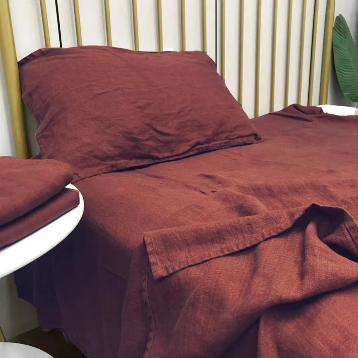 Housse de Coussin en Lin Naturel