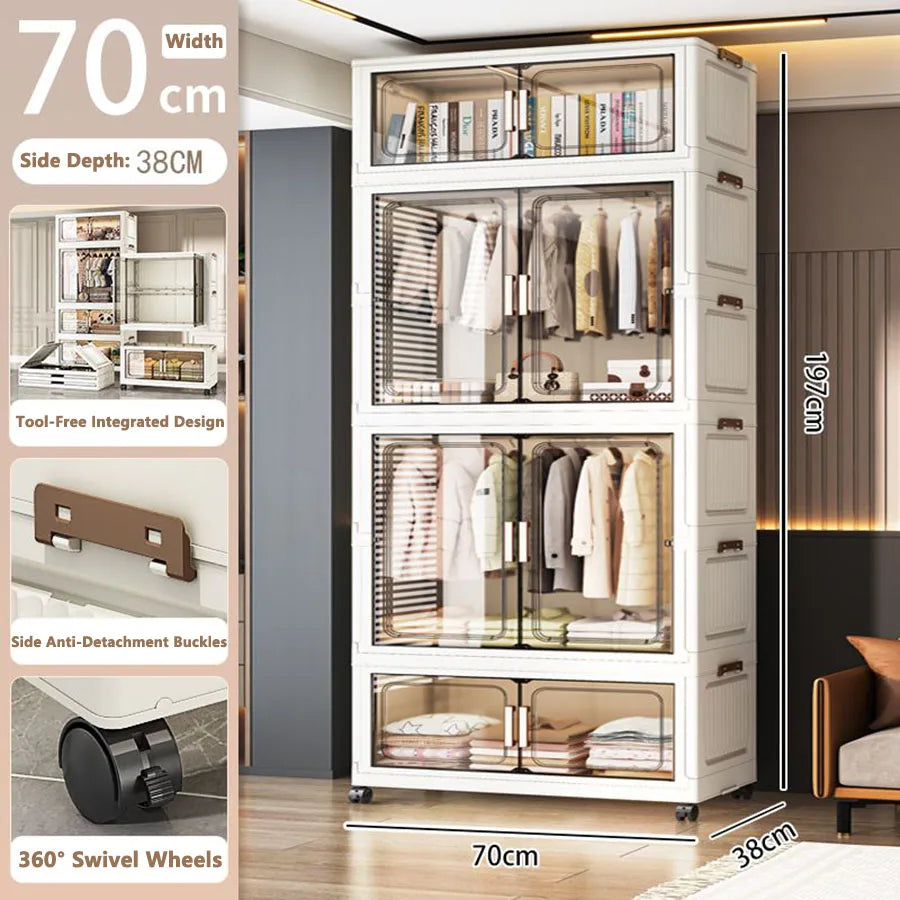 Meuble de Rangement Multi-Niveaux Sans Montage