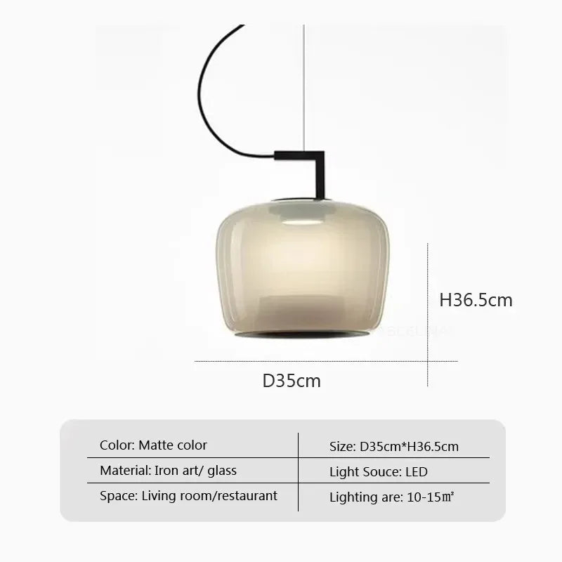Suspension en Verre Design Moderne pour Salon