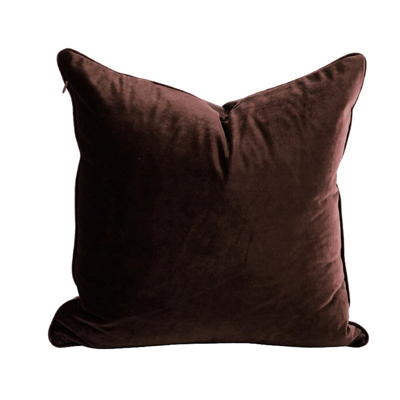 Housse de Coussin Velours Italien Vert Olive Uni