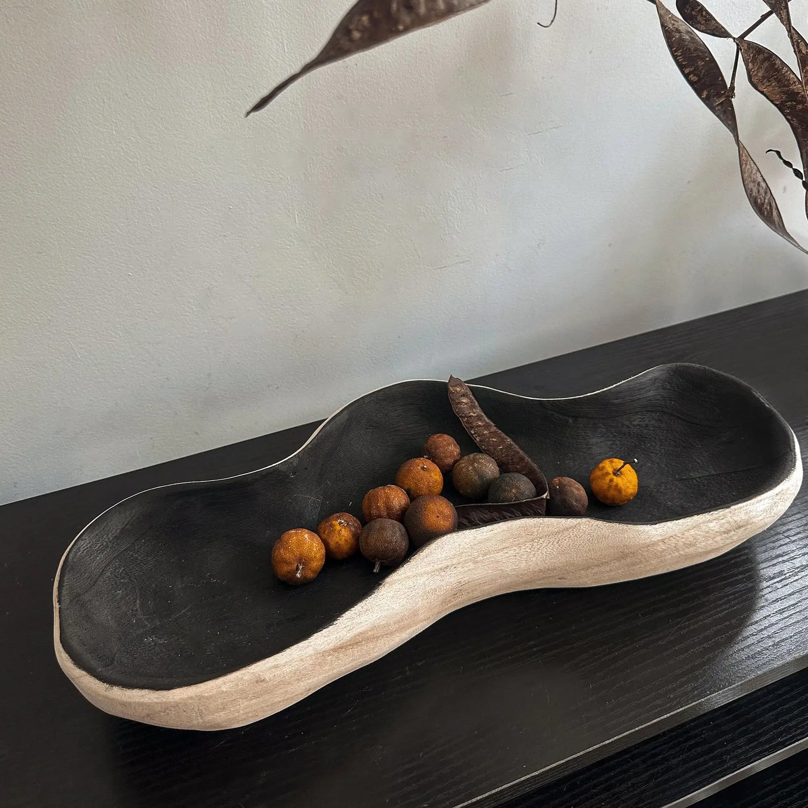 Plateau en Bois Forme Irrégulière pour Fruits Secs