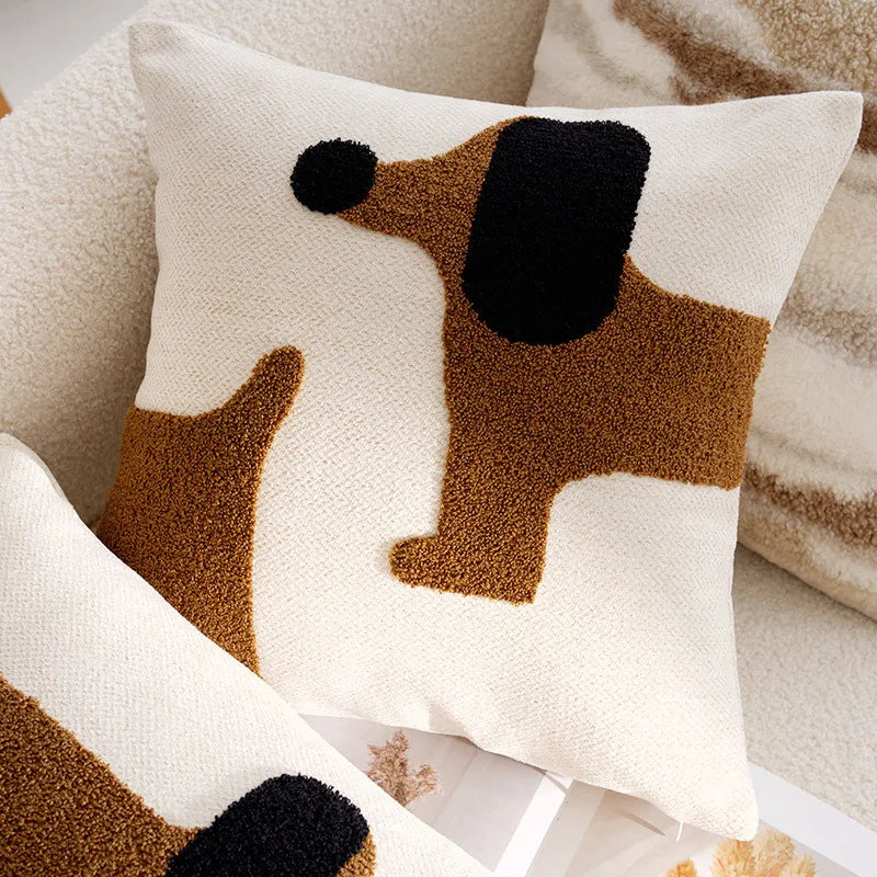 Housse de Coussin Chien Patchwork - Décoration Chambre Enfant