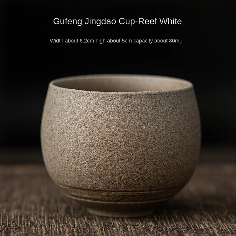 Tasse à Thé Kungfu en Grès Fait Main Style Ancien