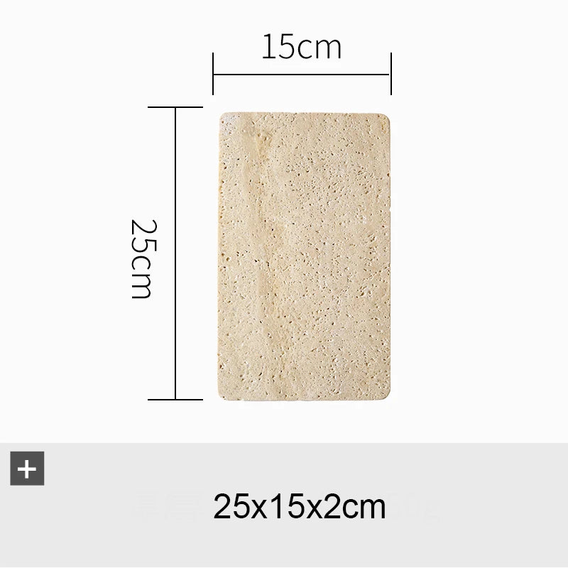 Assiette Marbre Travertin Beige pour Pâtisserie et Fromage