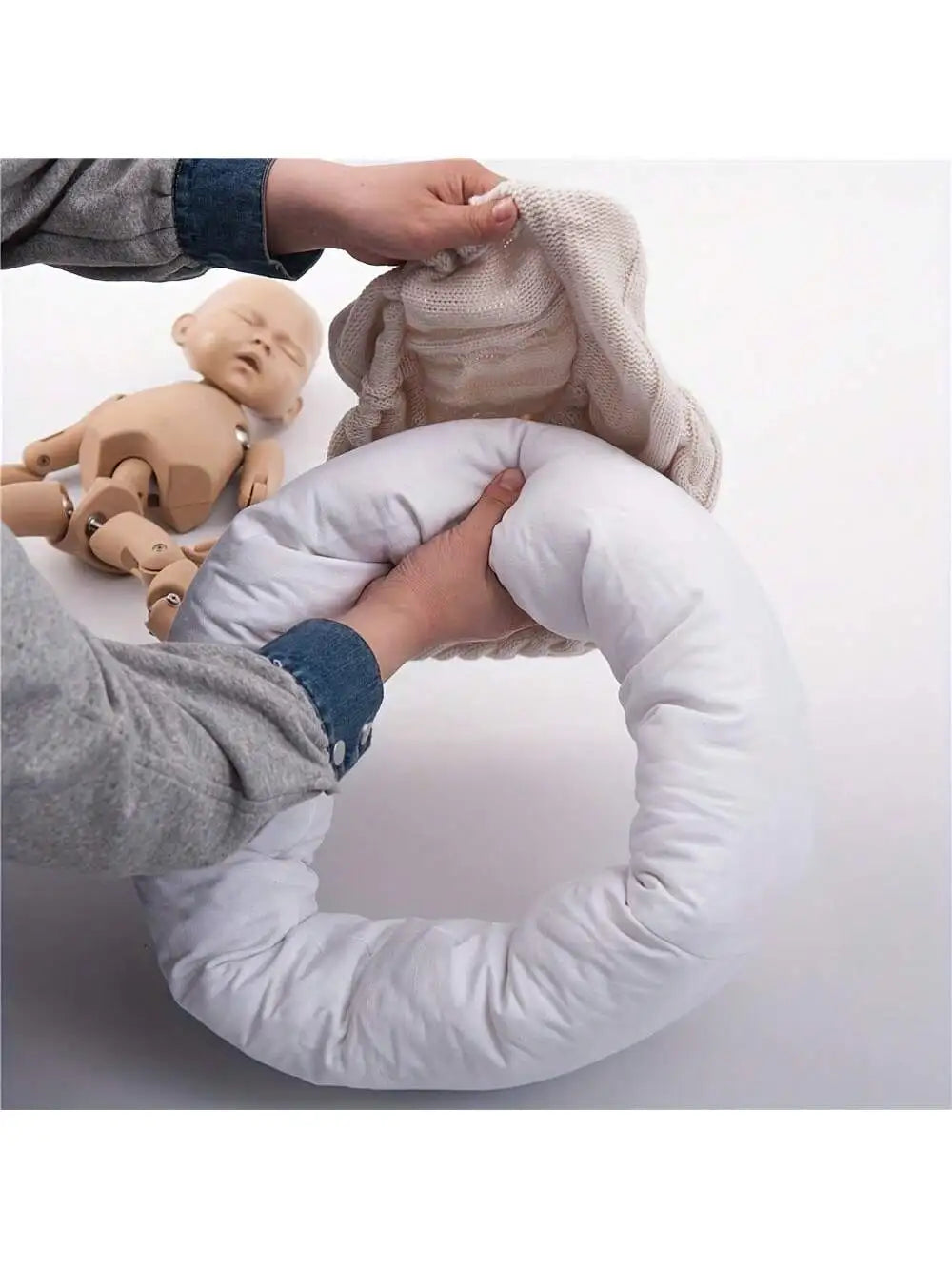 Coussin Pouf Rond pour Photographie Bébé