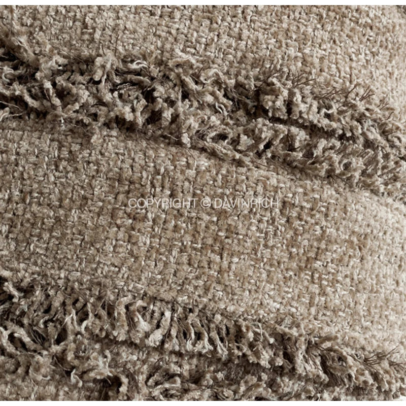 Housse de Coussin Fourrure Noire - Style Art Déco