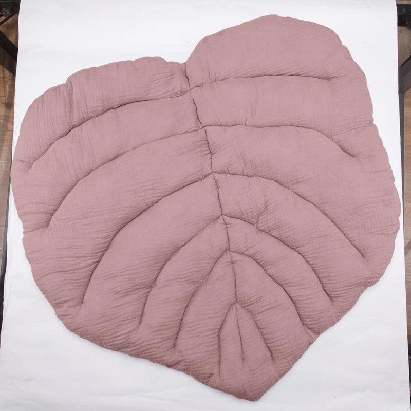 Tapis d'Éveil Forme Feuille en Coton