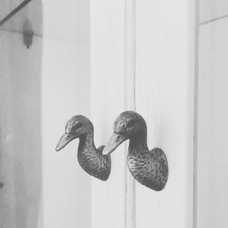 Poignée de Meuble Argent Antique Forme Canard