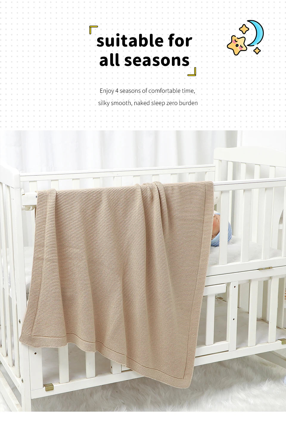 Couverture Bébé Multi-Usage 100x80cm