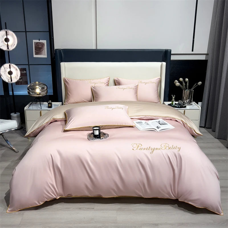 Set Housse de Couette Coton Égyptien avec Taies