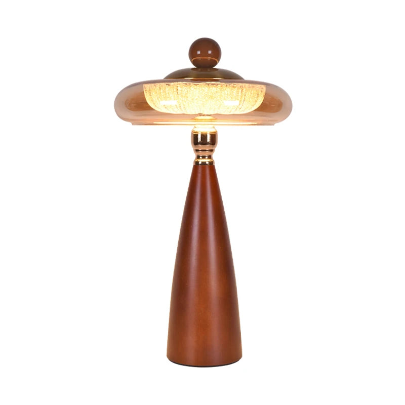 Lampe de Chevet Bois Massif Style Rétro Américain