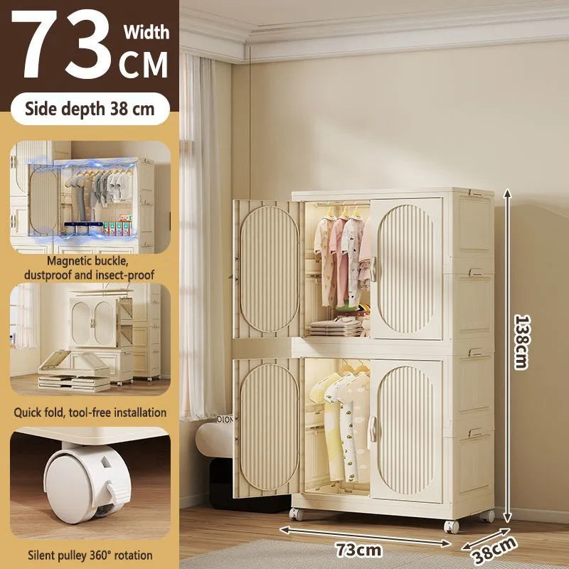 Armoire Pliable Enfant pour Vêtements et Jouets
