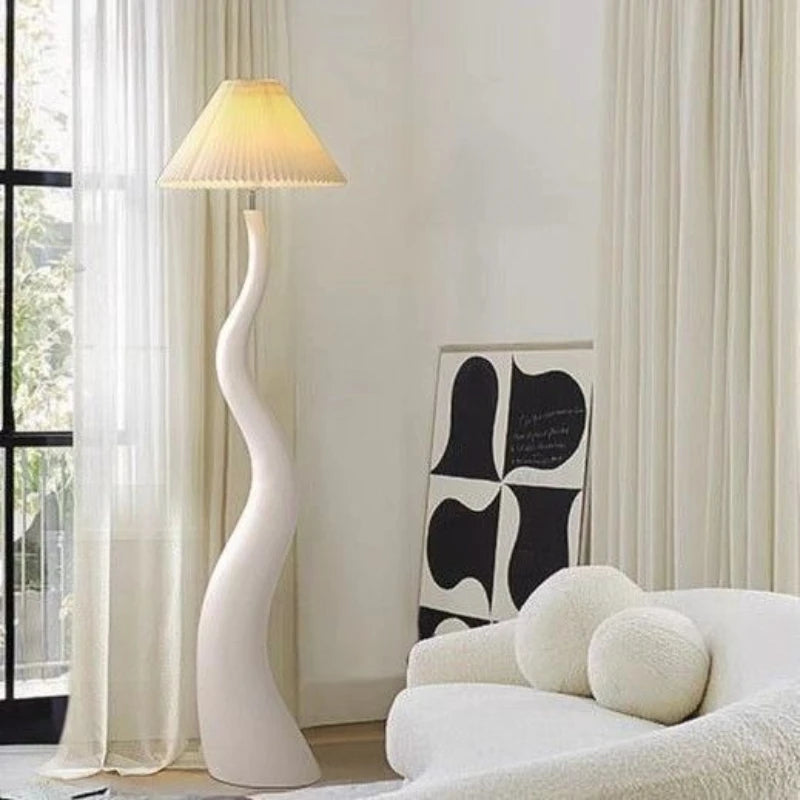 Lampe sur Pied Plissée Minimaliste - Éclairage Vertical